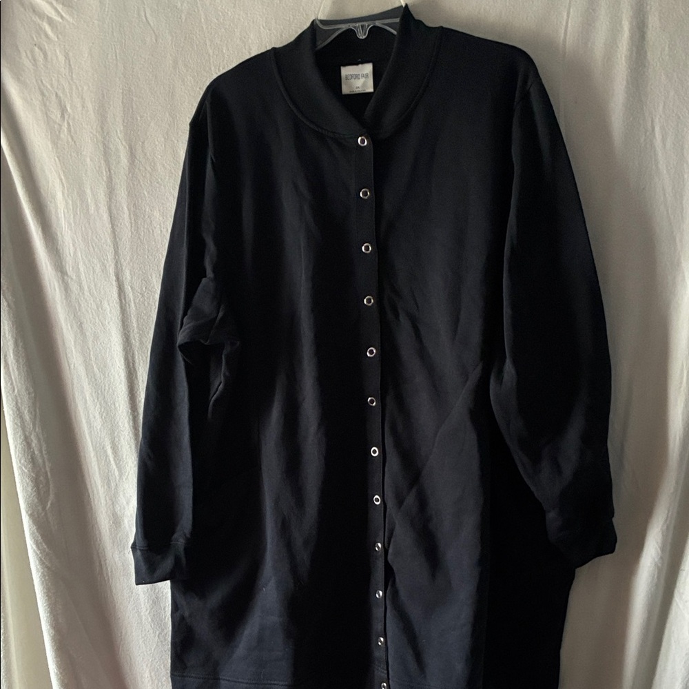 Bedford Fair Long Black Sweatshirt - 2X